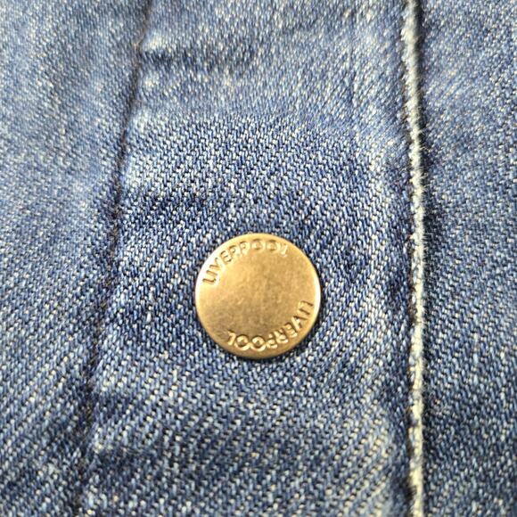 Liverpool Bell Snap Sleeve Beckett Blue Denim Jean Jacket size Medium - Picture 7 of 16